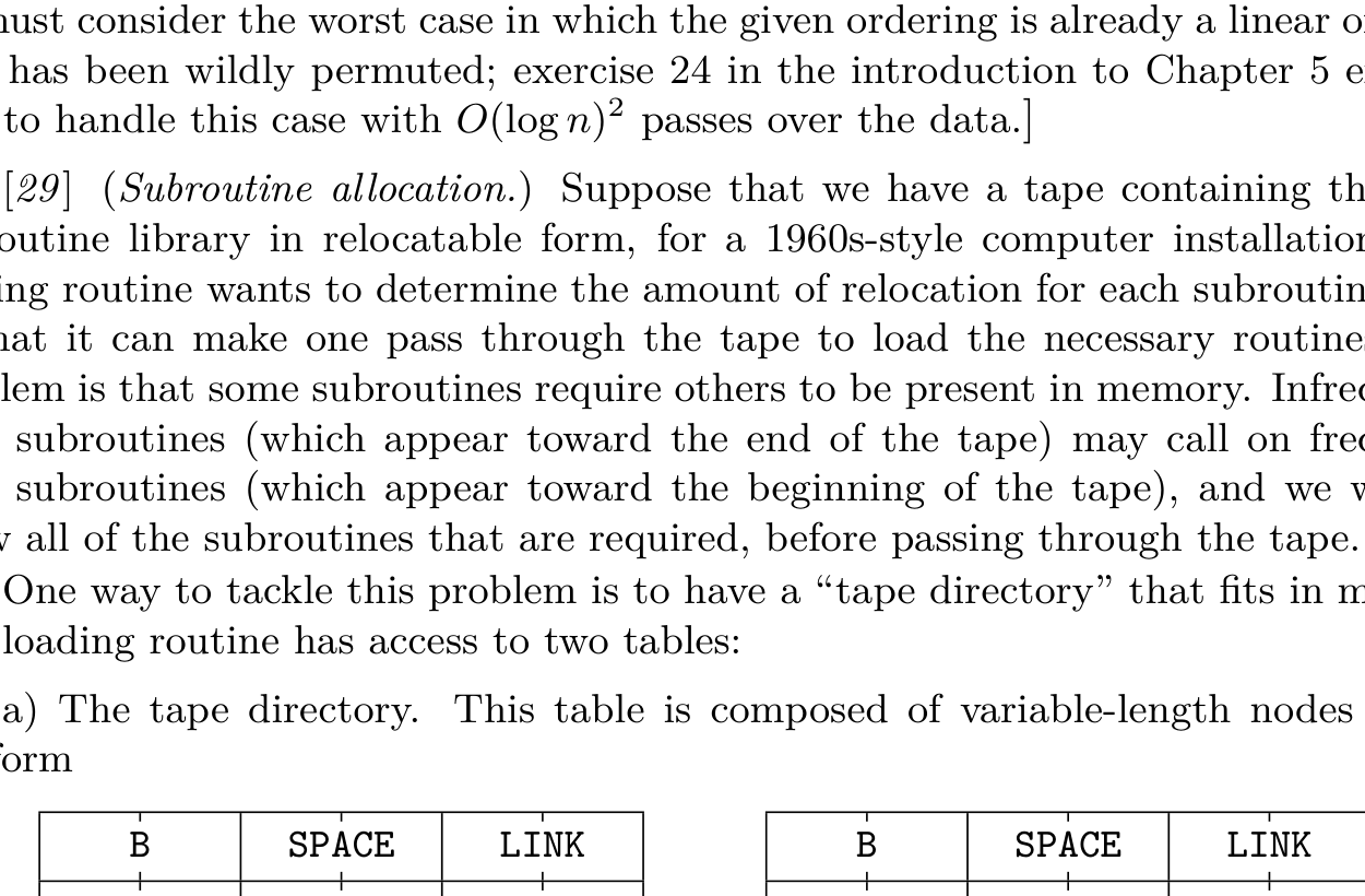Tape-directory node forms for exercise 26.